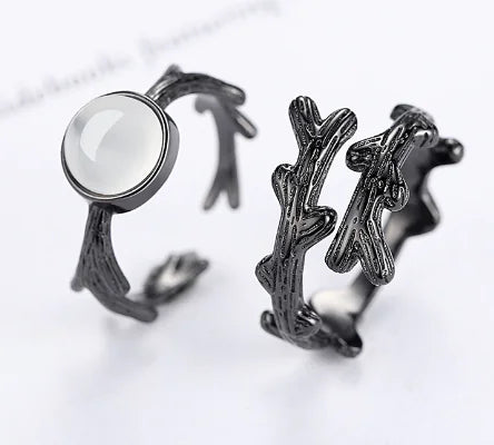 Fashion Spike Rose Couple Ring