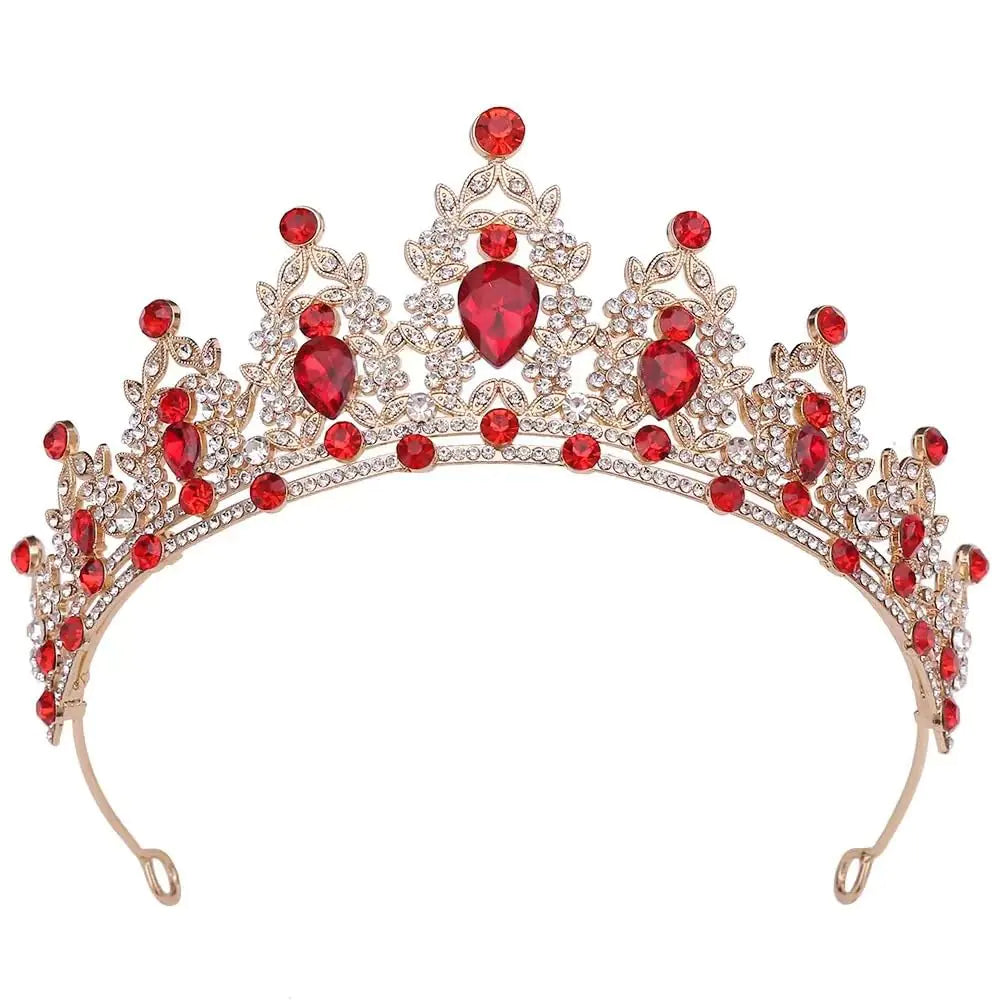Tiaras for Women Princess Crown Jeweled Tiaras for Woman and Girls Crystal Queen Crown With Birthday Christmas Costume Party Wedding Crowns to be Bride Metal Prom Headpieces Hair Accessories