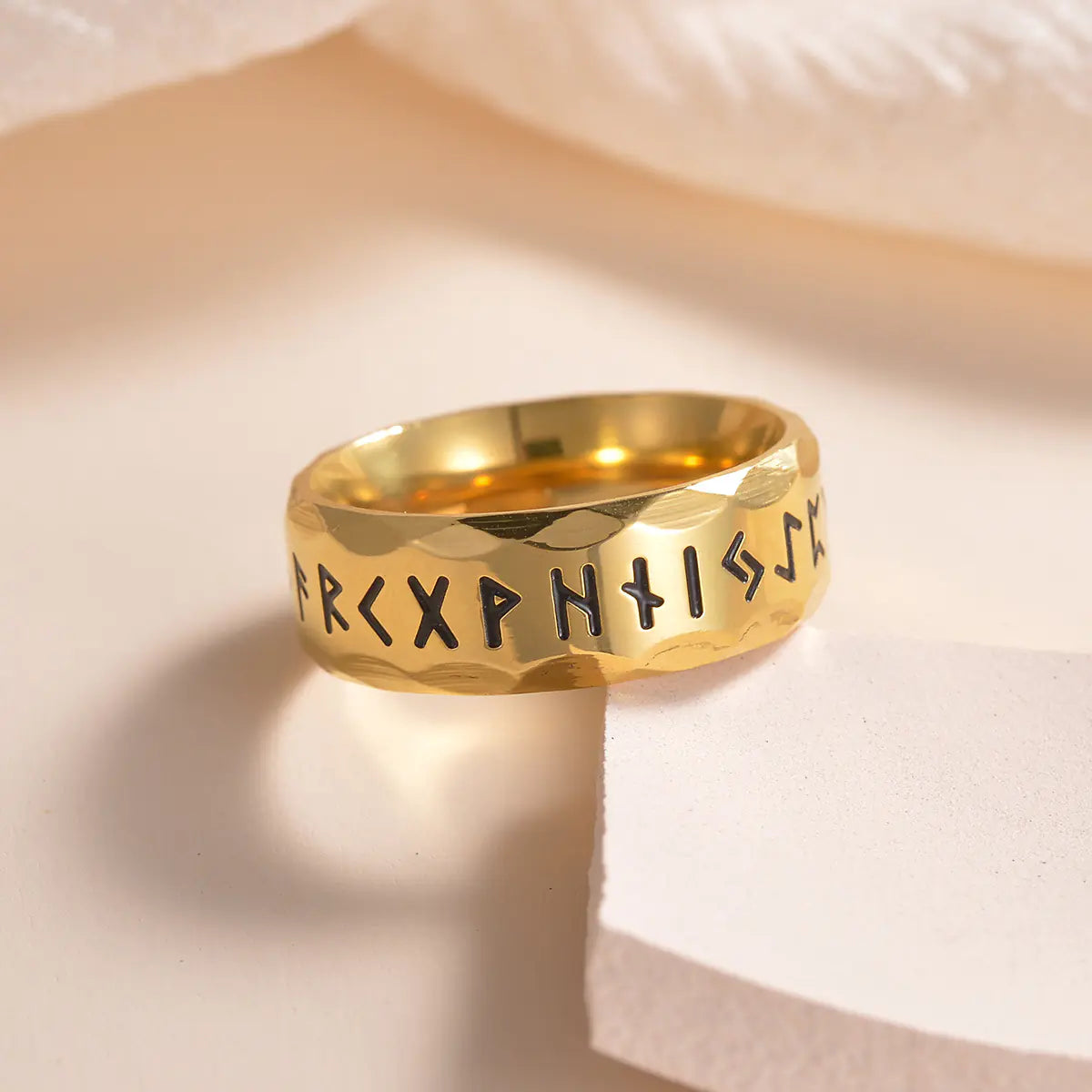 2023 Nordic Viking Rune Titanium Steel Ring for Men