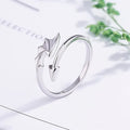 S925 Silver Angel Demon Wings Couple Rings (Adjustable)