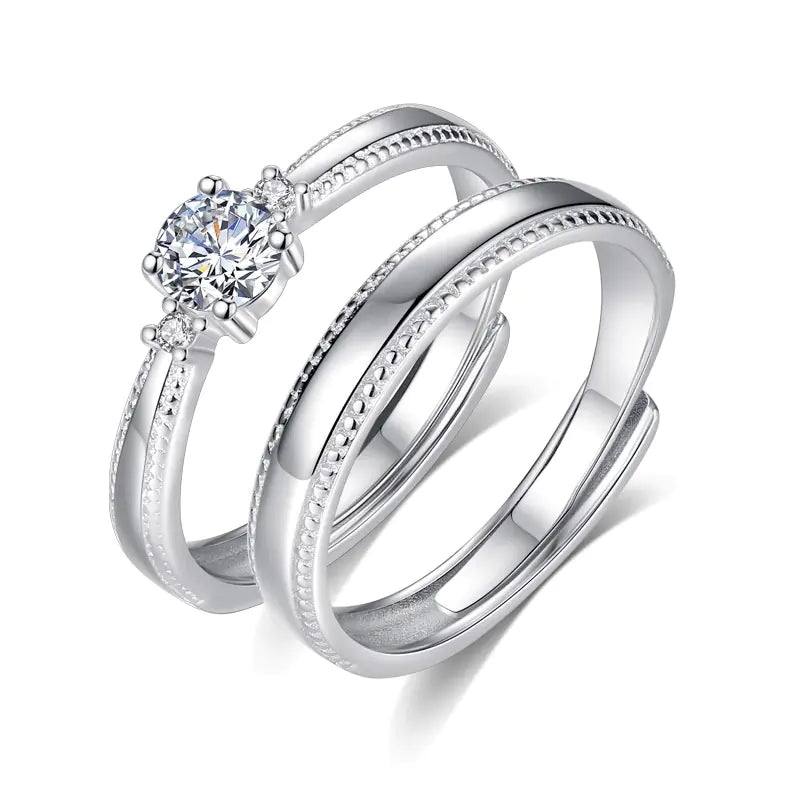 Diamond Couple Rings with Special Design for Commemoration