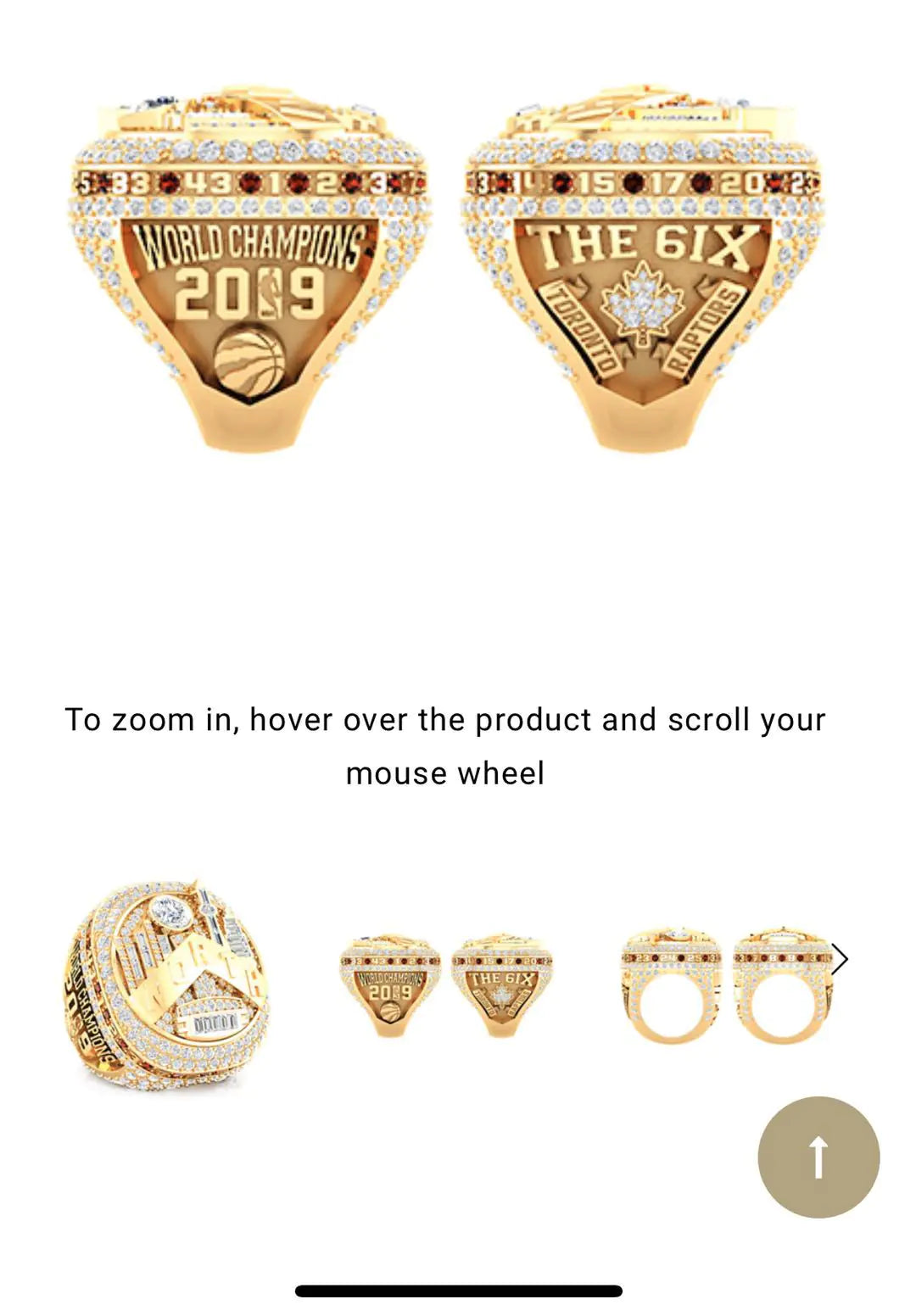 2019 Toronto Raptors NBA Championship Ring - Official Fan Collectible