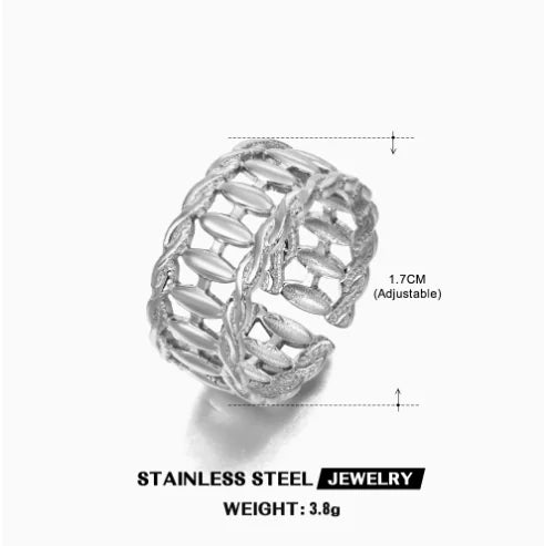 Adjustable Popular Shaped Stainless Steel Ring for Women