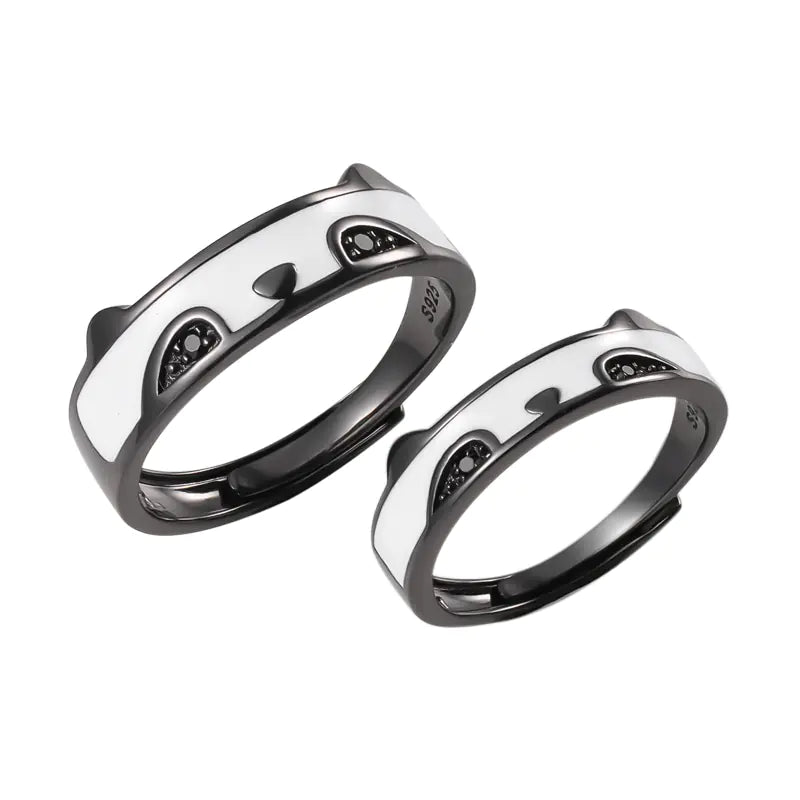 Original Design Couple Rings in Pure Silver (One Pair)