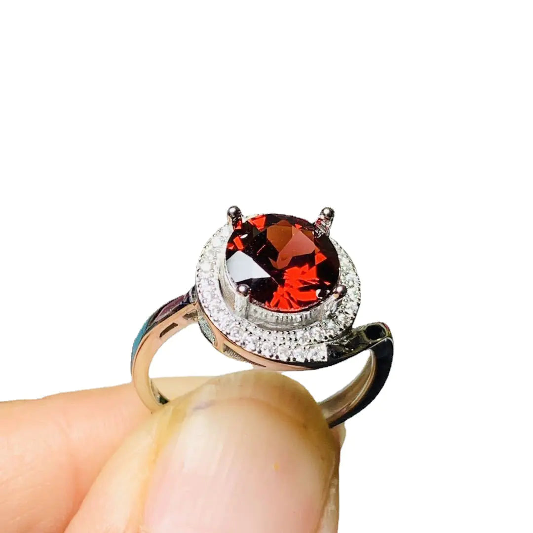 Personalized Garnet Ring for Women's Fashion