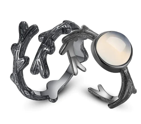 Fashion Spike Rose Couple Ring