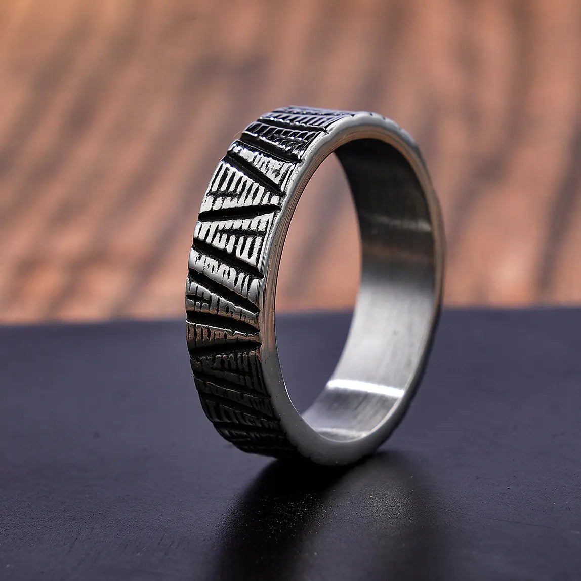 Titanium Steel Viking Pattern Ring for Men and Women