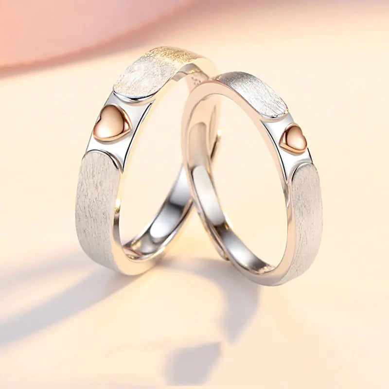 Sterling Silver Fashion Couple Love Ring