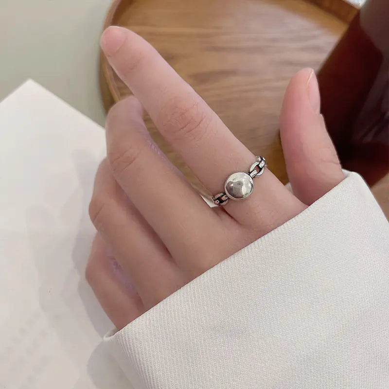 Simple 925 Silver Ring for Women - Color Retention