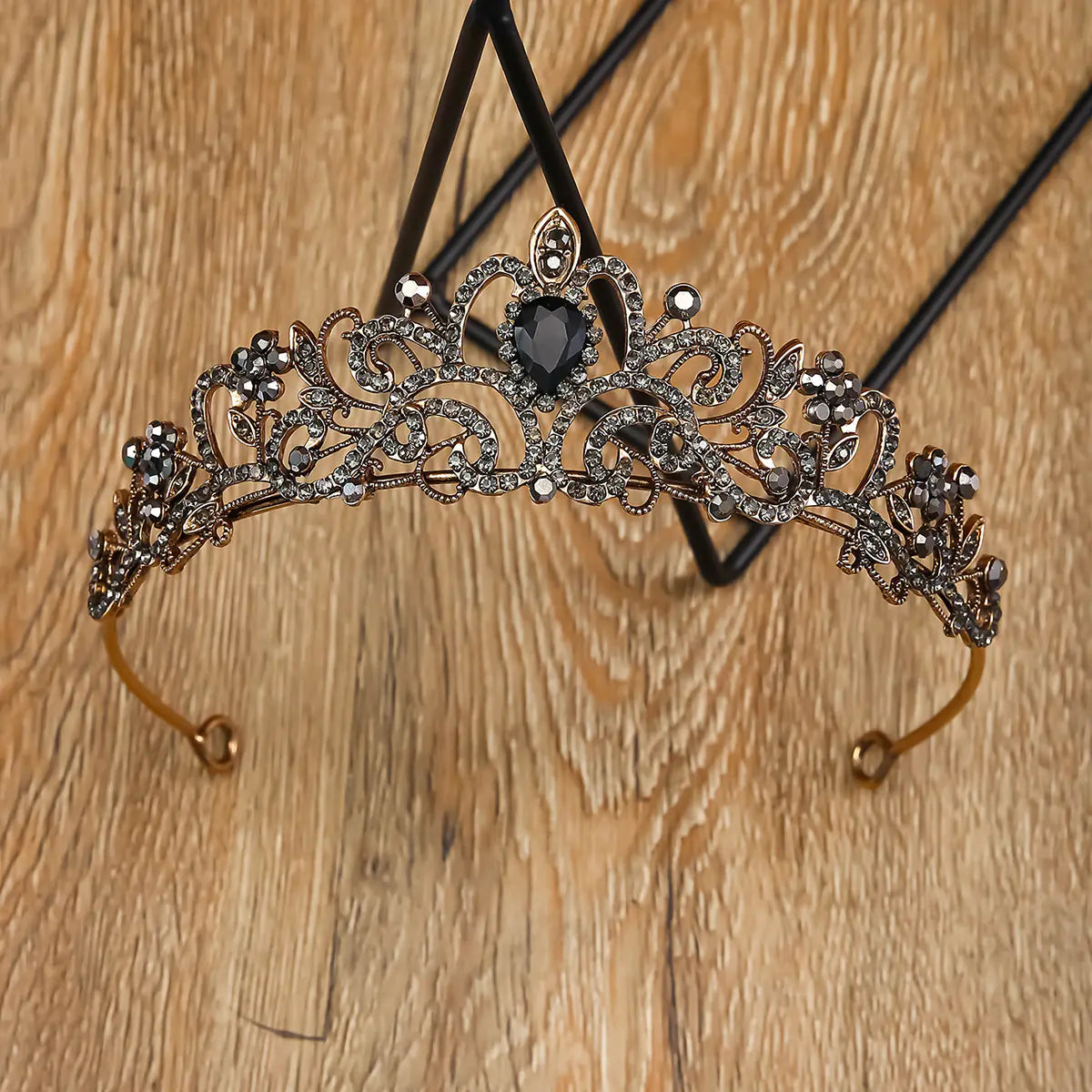 Princess Crown Headband with Rhinestones for Weddings
