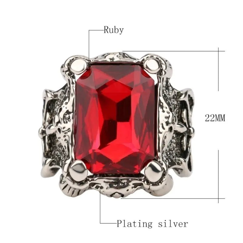Bold Alloy Men's Ring with Zircon Stone Wholesale