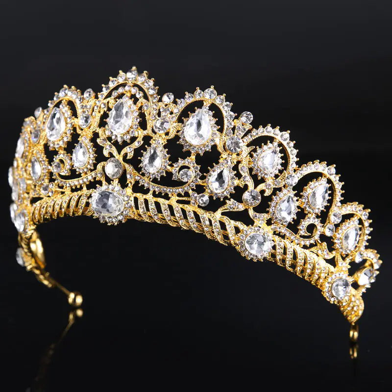Round Bridal Crown Hair Accessory for Weddings