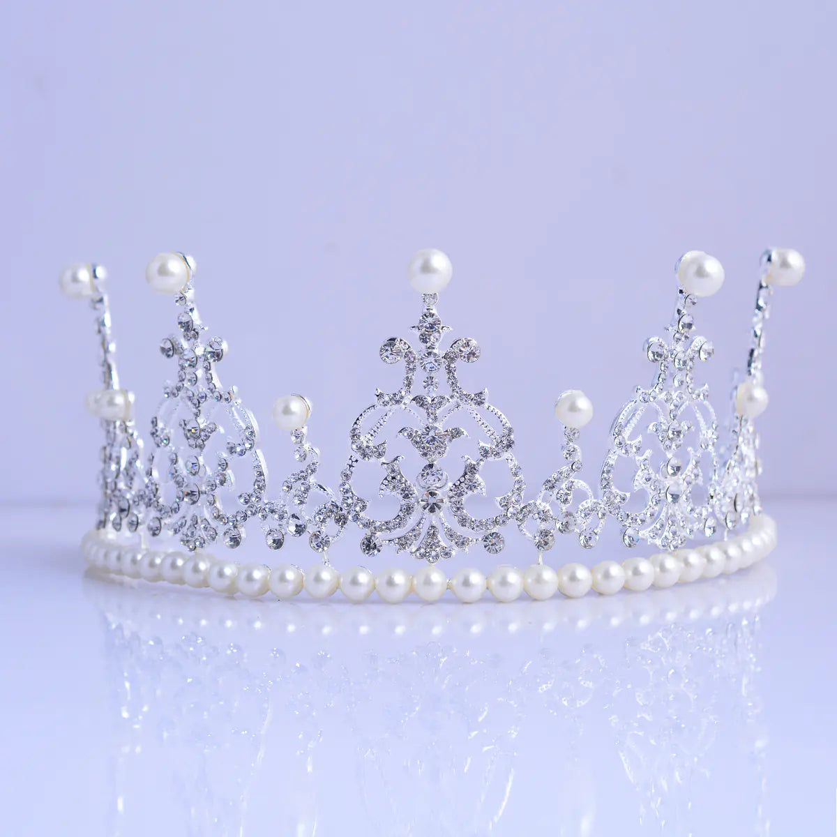 Angelababy Inspired Crown with Rhinestones and Pearls