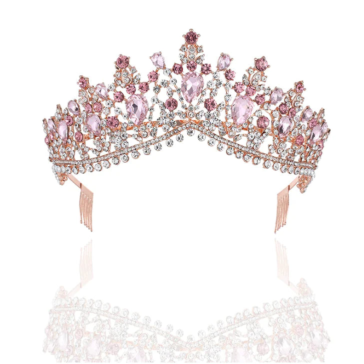 Baroque Rhinestone Bridal Crown Headdress Accessories