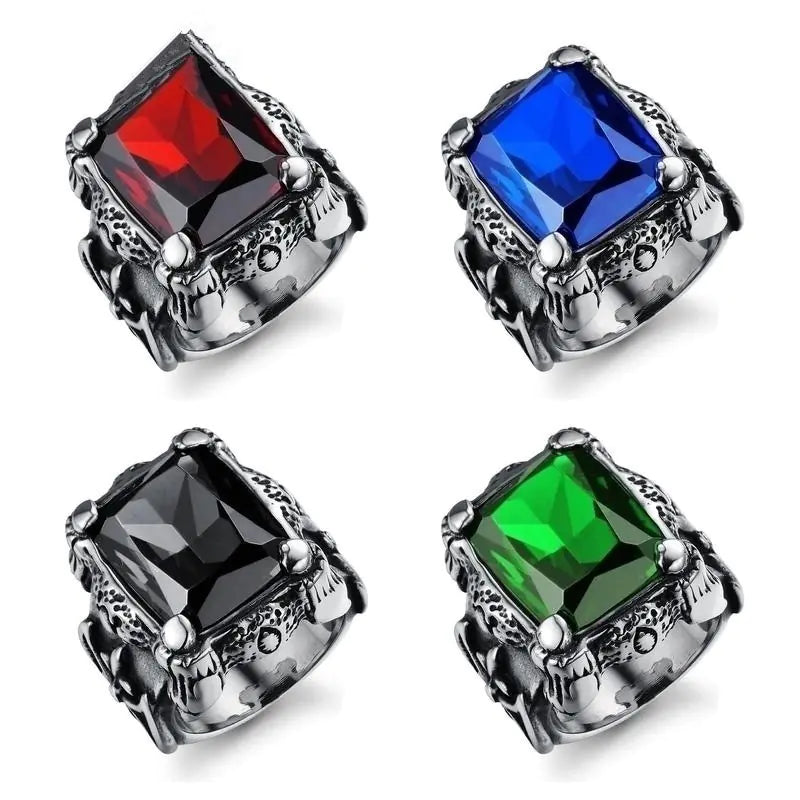 Bold Alloy Men's Ring with Zircon Stone Wholesale
