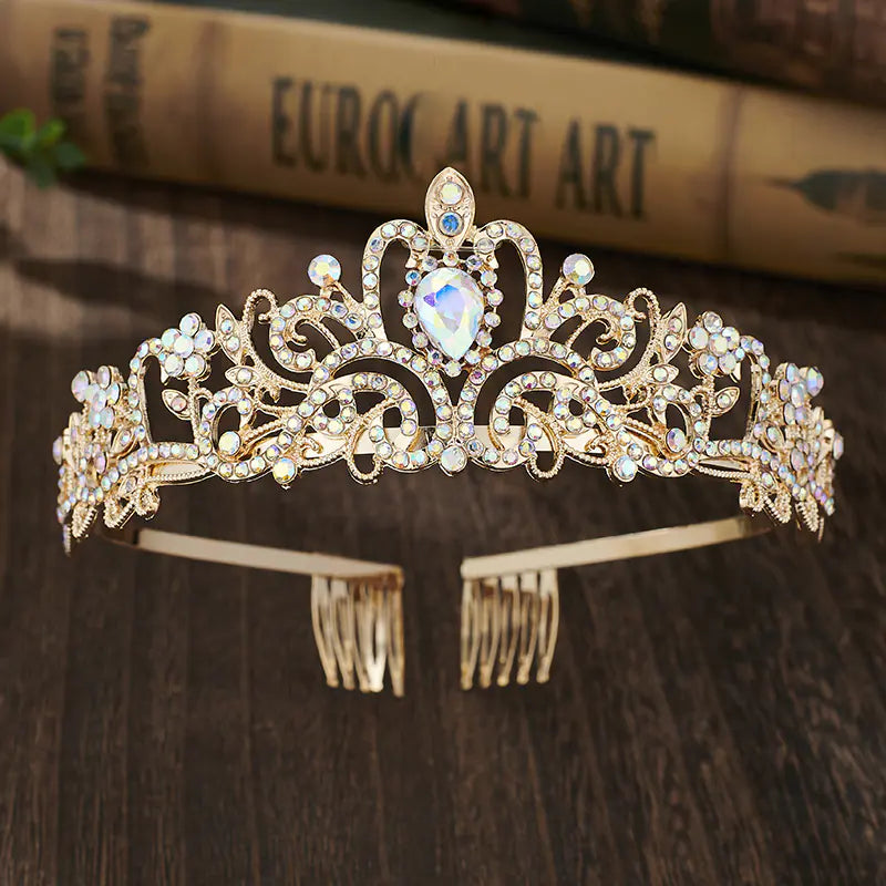 Rhinestone Bride Crown Hairband for Weddings and Events