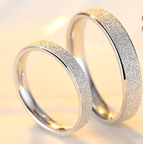 Couple Rings with Matte Finish Bands