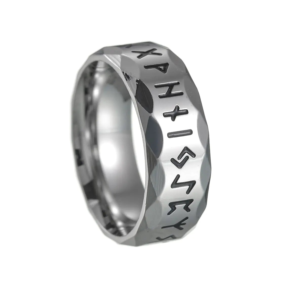 2023 Nordic Viking Rune Titanium Steel Ring for Men