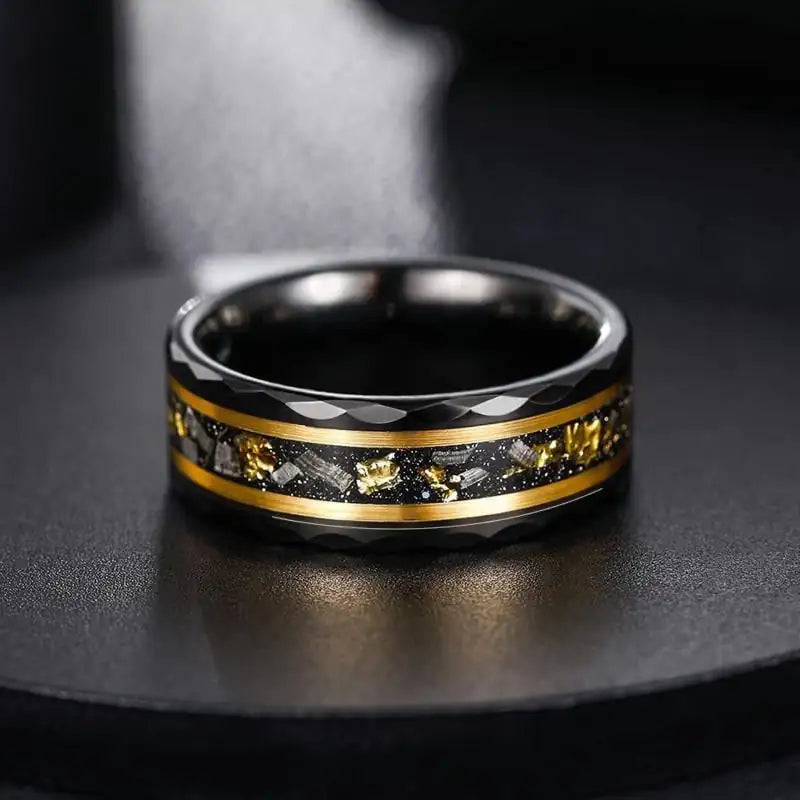 Irregular Gravel Niche Ring for Men’s Jewelry