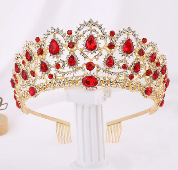 Metal Rhinestone Bride Headpiece Crown Hair Accessory