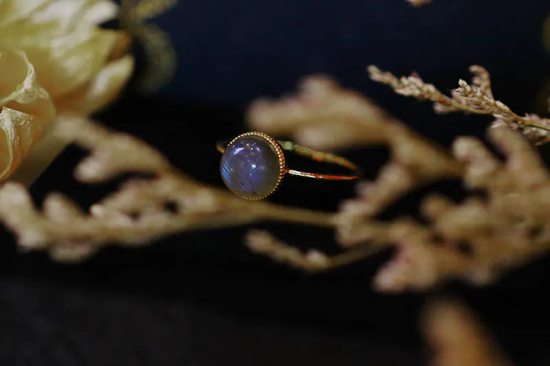 925 Sterling Silver Natural Gemstone Ring for Women