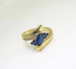 18K Gold Plated Multi-Color Zircon Ring for Women