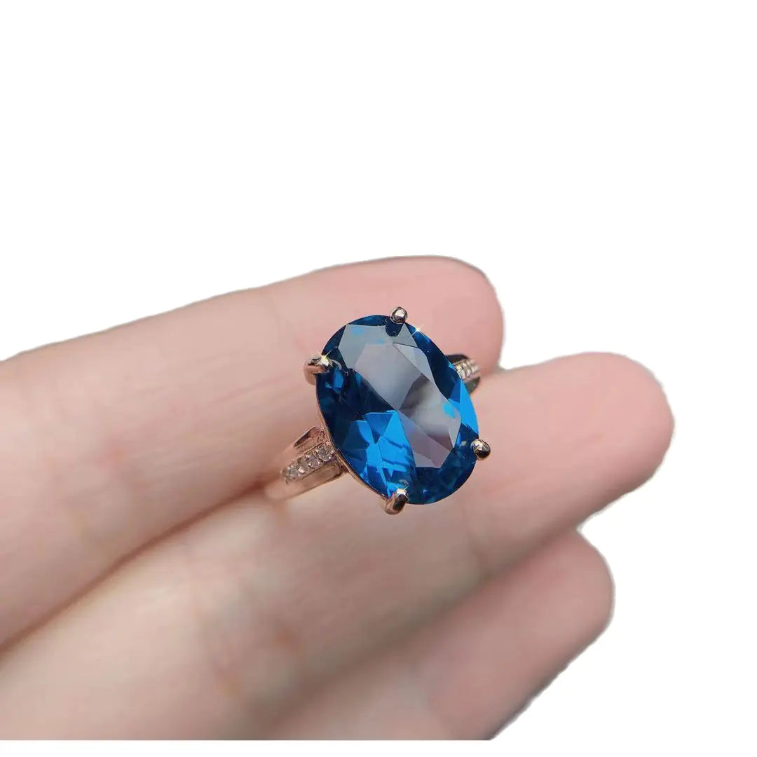 Colored Gemstone Ring for Women's Fashion