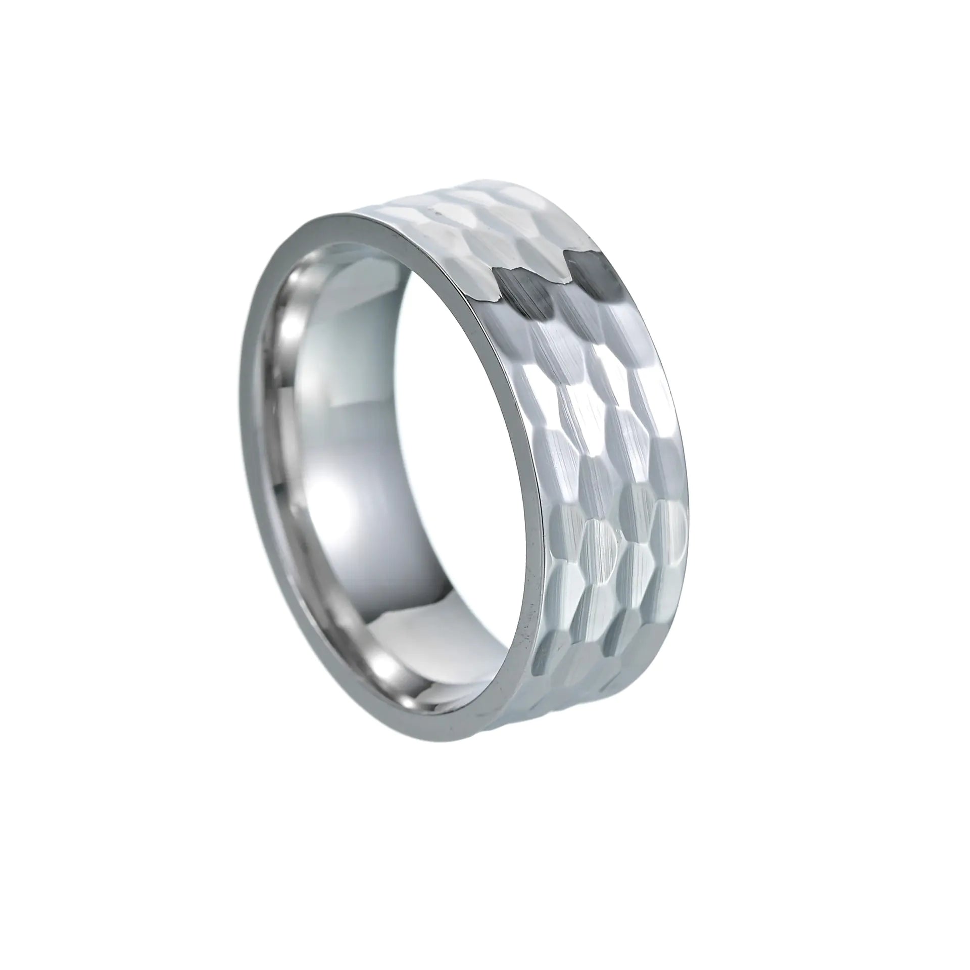 8MM Wide Titanium Steel Ring for Men