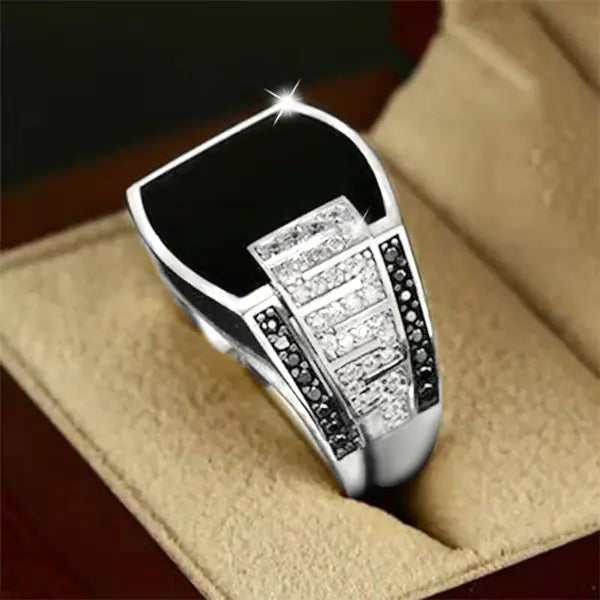 Men's Diamond Rings - Versatile European & American Fashion