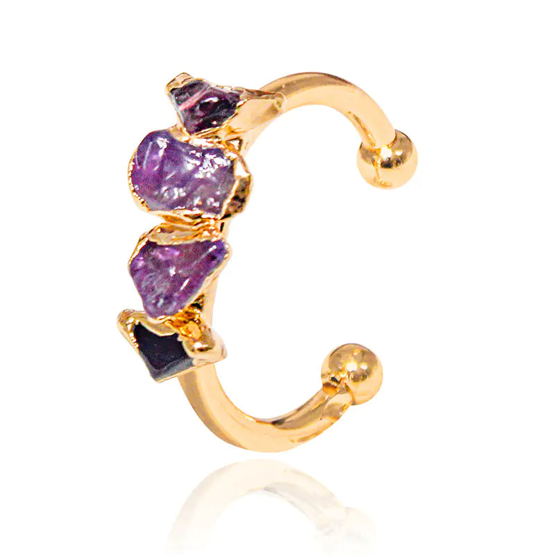 Natural Crystal Ring for Women's Fashion