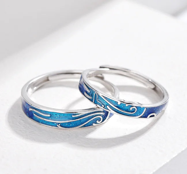 Original Deep-sea Fish Couple Rings Set