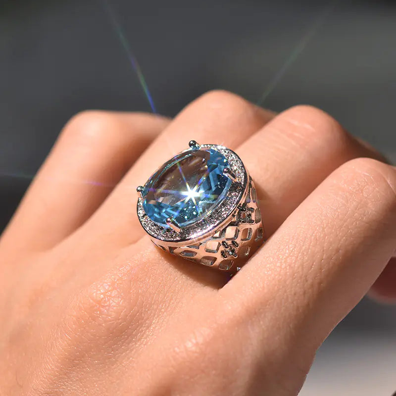 Classic Luxury Colorful Zircon Treasure Ring
