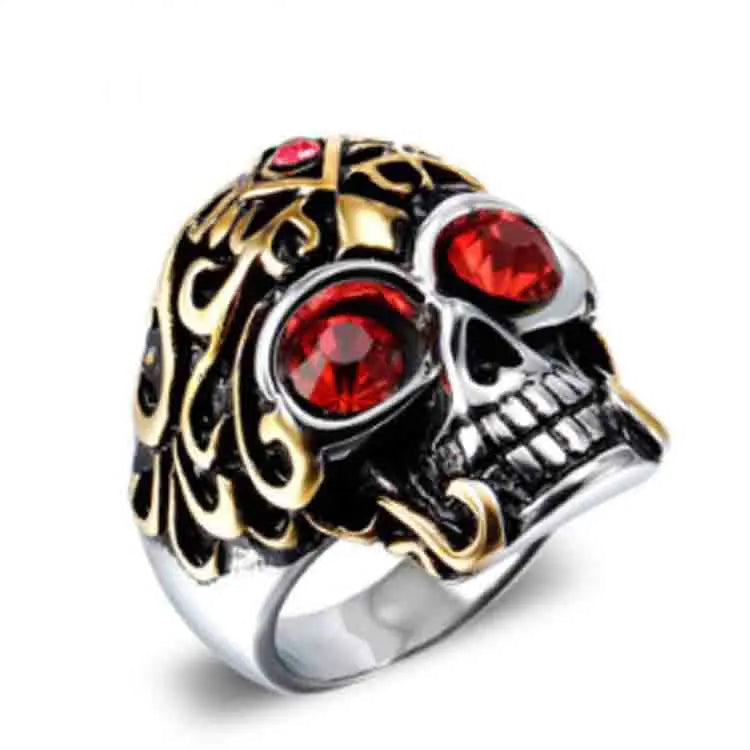 18K Gold-Plated Skull Stainless Steel Ring