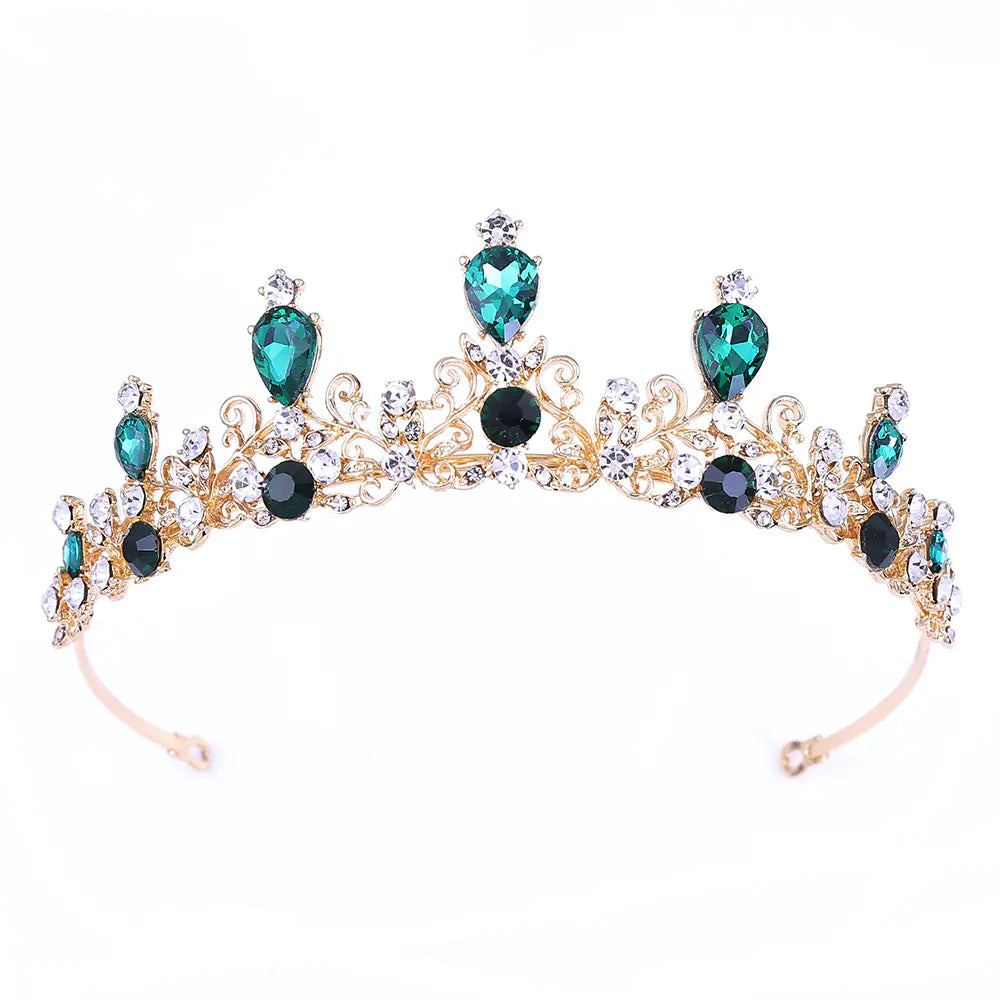 H1181 Elegant Alloy Bridal Crown with Rhinestones