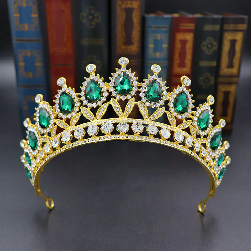 Baroque Waterdrop Diamond Bridal Crown for Princess