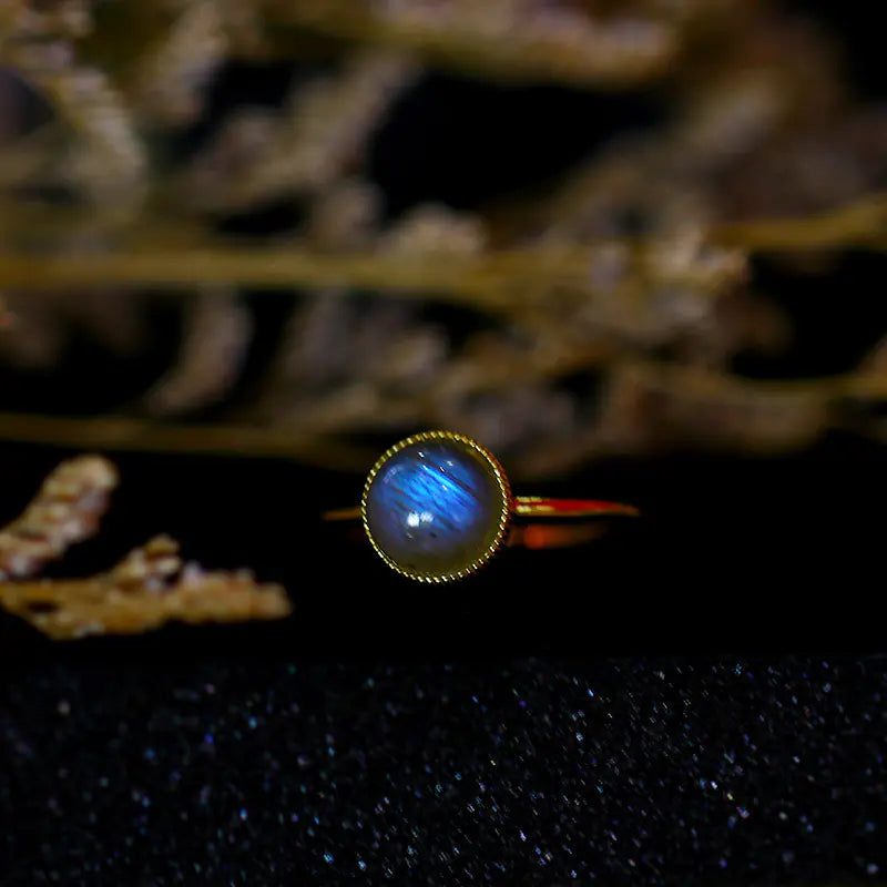 925 Sterling Silver Natural Gemstone Ring for Women