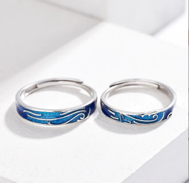 Original Deep-sea Fish Couple Rings Set