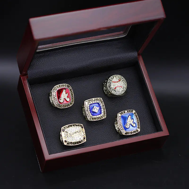 Atlanta Warriors Baseball Championship Ring Set (5 Rings)