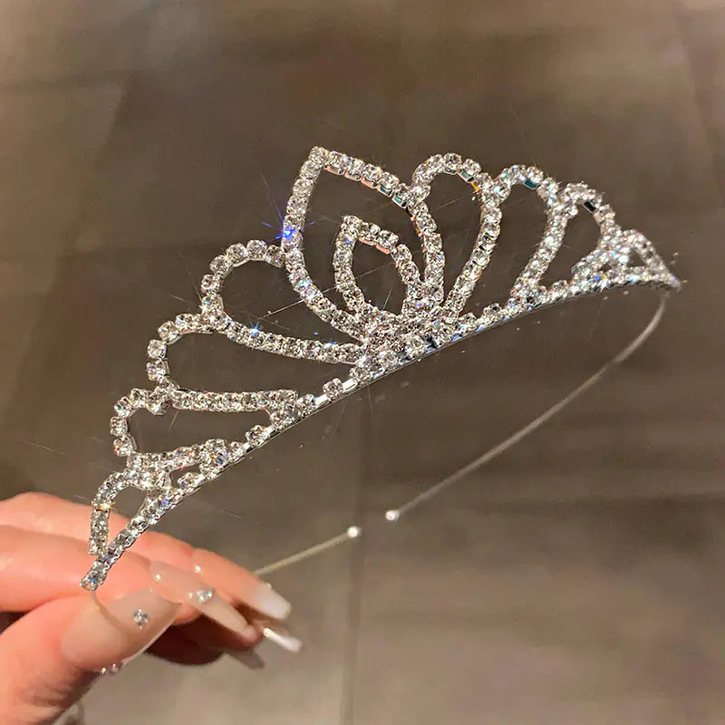 Pearl and Diamond Crown Hair Accessory for Weddings