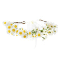 AWAYTR Flower Hippie Floral Crown - Boho Sunflower Headband for Women Hippie Costume and Hair Accessories (White)