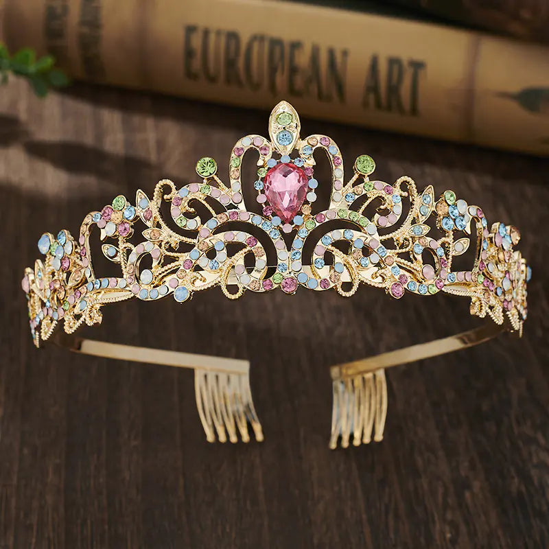 Rhinestone Bride Crown Hairband for Weddings and Events