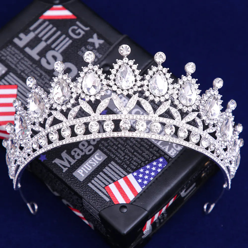 Vintage Luxury Crystal Bridal Crown for Weddings
