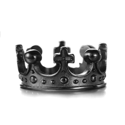 Fashion Titanium Steel Crown Ring - Wholesale HJ-095