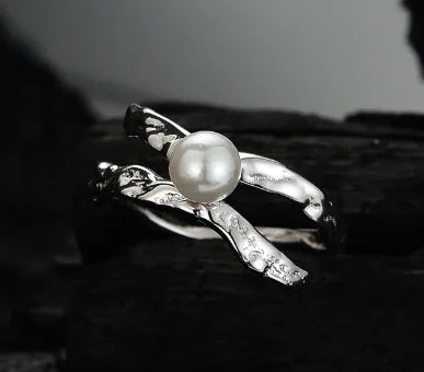 Silver Irregular Textured Ring for Women