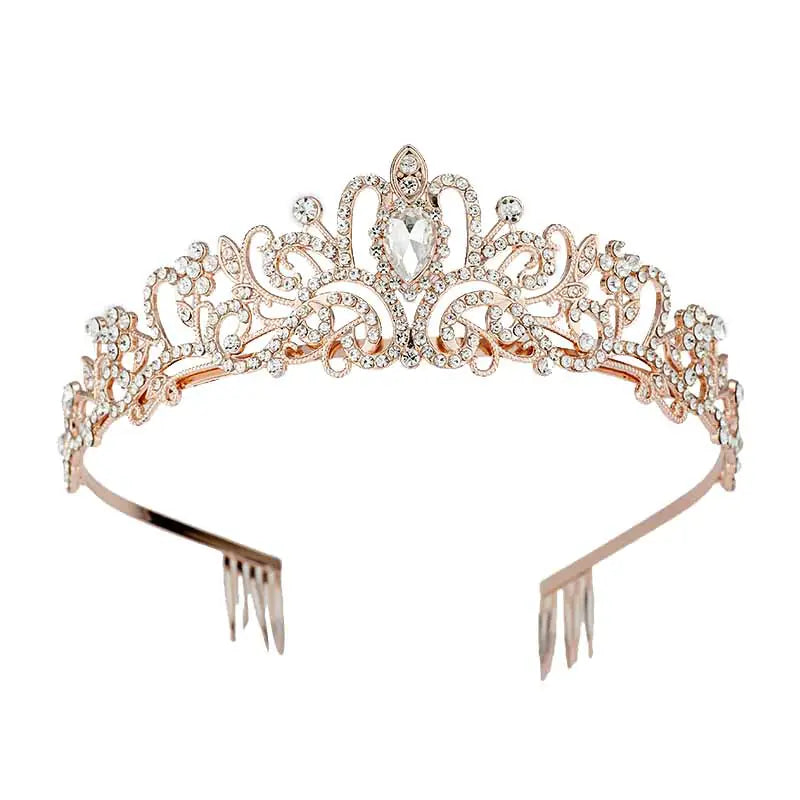 Rhinestone Bride Crown Hairband for Weddings and Events
