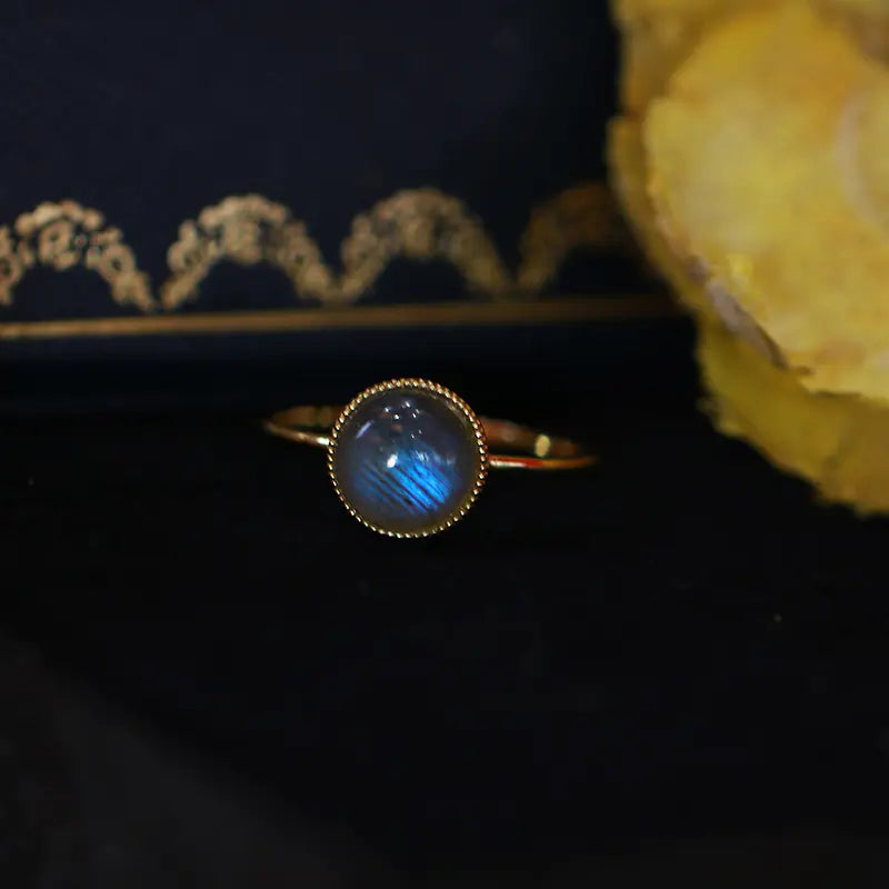 925 Sterling Silver Natural Gemstone Ring for Women