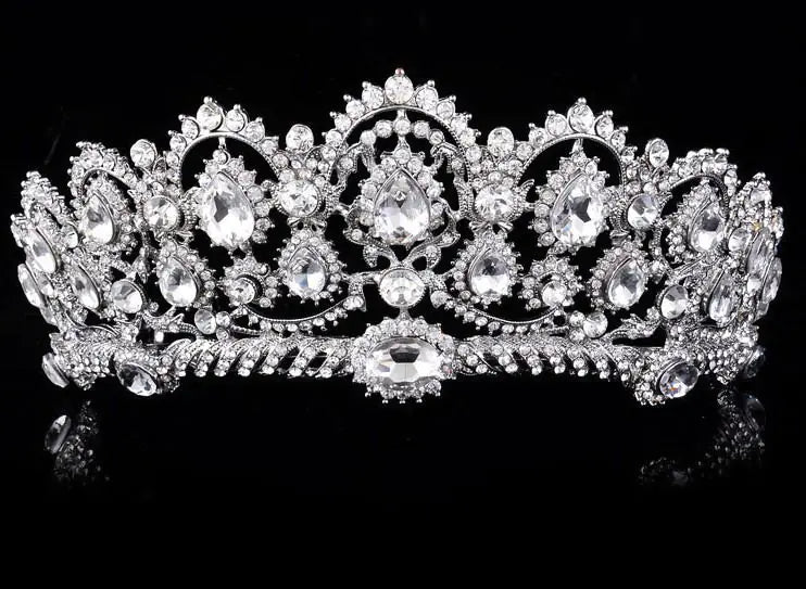 Round Bridal Crown Hair Accessory for Weddings