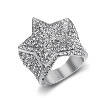 Hip Hop Men's Zircon Micro Inlaid XINGX Ring
