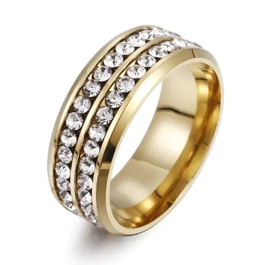 Zorcvens Men's Stainless Steel Zircon Engagement Ring