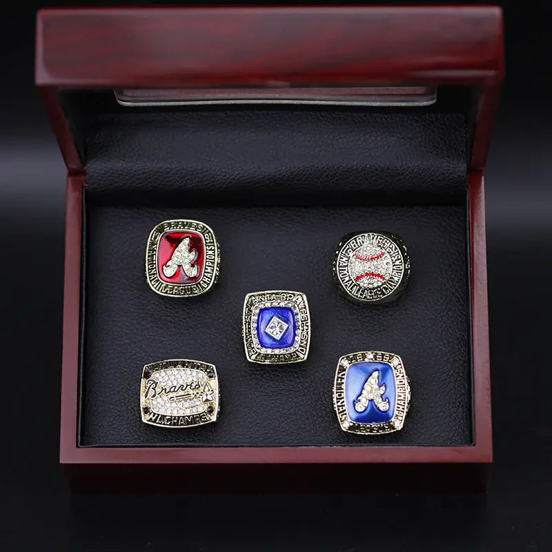 Atlanta Warriors Baseball Championship Ring Set (5 Rings)